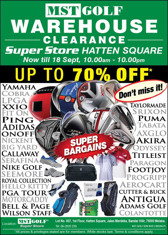MST Golf Warehouse Clearance